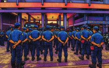 Ilustrasi - Petugas Damkar melakukan apel Pagi di Cengkareng, Jakarta Barat.