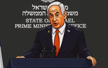 Iluistrasi - Perdana Menteri Israel Benjamin Netanyahu bela serangan militer Israel yang semakin meluas di Gaza, Palestina.