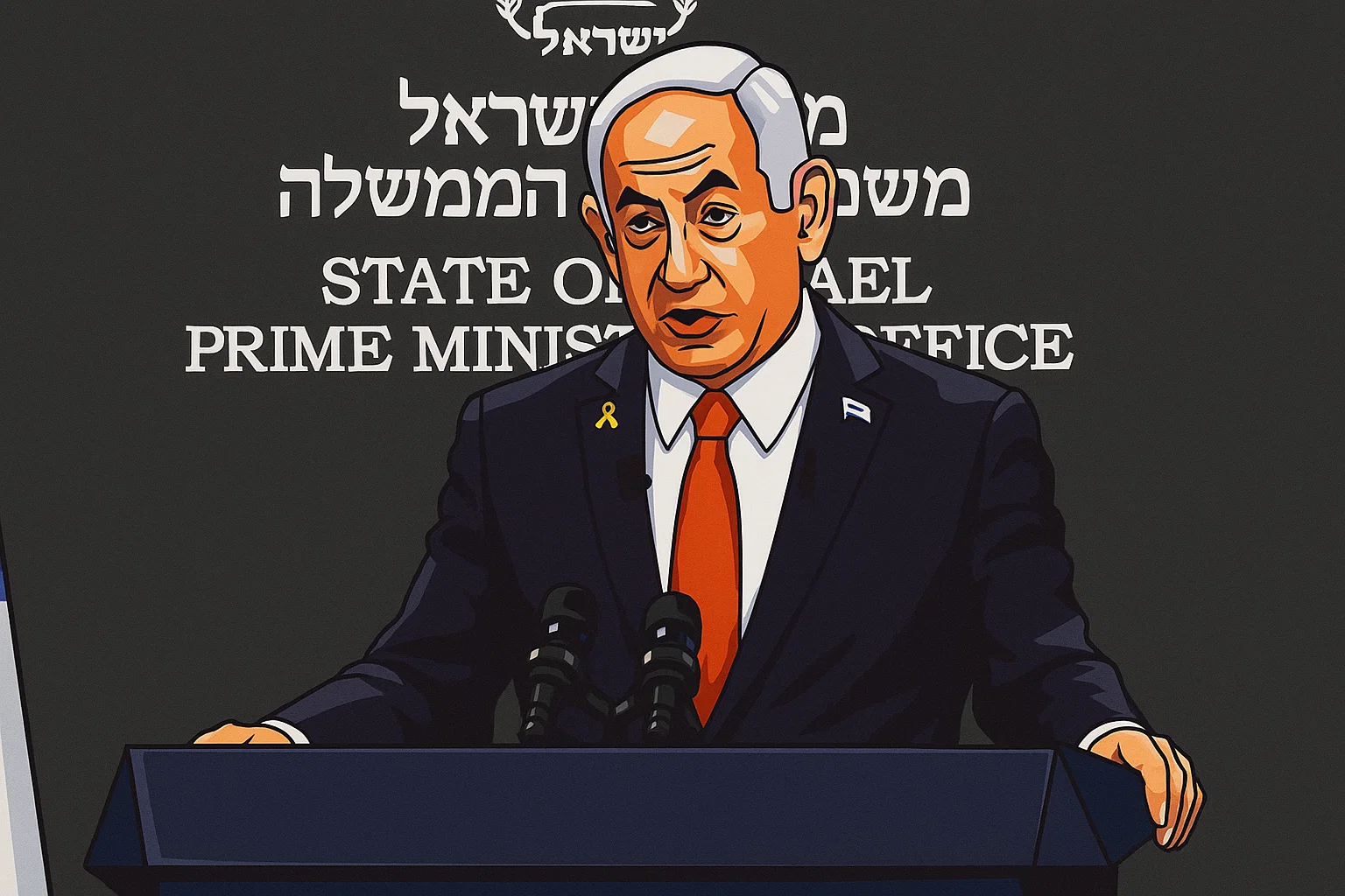 Iluistrasi - Perdana Menteri Israel Benjamin Netanyahu bela serangan militer Israel yang semakin meluas di Gaza, Palestina.