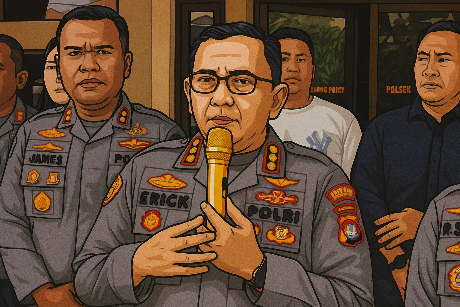 Ilustrasi - Kapolres Metro Jakarta Utara Kombes Pol Erick Frendriz mengungkapkan, anggotanya menangkap empat pelajar yang diduga terlibat dalam aksi penyiraman air keras terhadap seorang siswa SMK di Jalan Sungai Bambu, Tanjung Priok, Jakarta Utara pada Jumat, 1 Agustus 2025.
