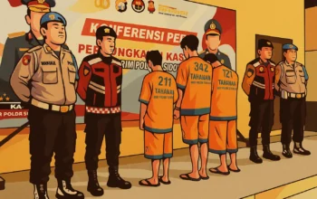 Ilustrasi - Polisi Sidoarjo menangkap tiga pria pembentuk komunitas LGBT di Facebook terkait penyebaran konten pornografi, Senin 11 Agustus 2025.